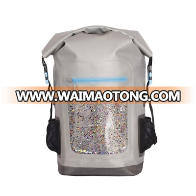 outdoor camping custom logo waterproof dry bag backpack with strong shoulder strap