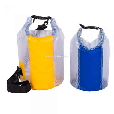 super light Waterproof fabric coated PVC tarpaulin dry bag transparent